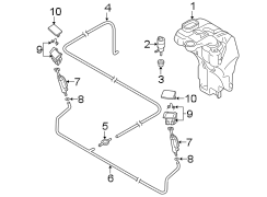 FRONT LAMPS. WASHER COMPONENTS.