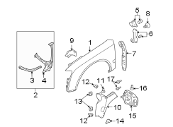 Fender Bracket (Front, Rear, Upper, Lower)