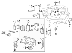 FRONT LAMPS. HEADLAMP COMPONENTS.