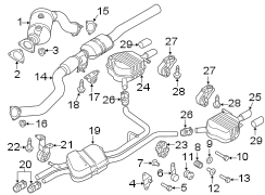 EXHAUST SYSTEM. EXHAUST COMPONENTS.