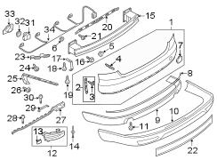 REAR BUMPER. BUMPER & COMPONENTS.