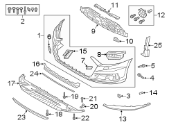 Front bumper. Bumper & components. (1/1)