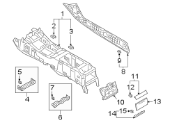 Console Trim Panel (Rear, Upper, Lower)