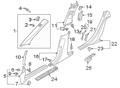 Body B-Pillar Trim Panel Insert