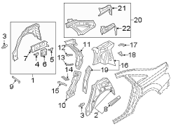 Wheel Housing Bracket (Front, Rear)