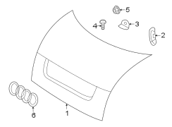 ENGINE LID. EXTERIOR TRIM. (1/1)