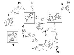 STEERING COLUMN. SHROUD. SWITCHES & LEVERS. (1/1)