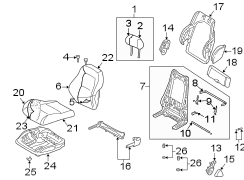 SEATS & TRACKS. FRONT SEAT COMPONENTS.