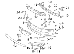 FRONT BUMPER. BUMPER & COMPONENTS.