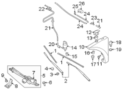 WINDSHIELD. WIPER & WASHER COMPONENTS.