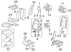 SEATS & TRACKS. FRONT SEAT COMPONENTS.