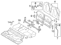 SEATS & TRACKS. REAR SEAT COMPONENTS.