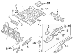 REAR BODY & FLOOR. FLOOR & RAILS.