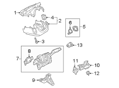 STEERING COLUMN. SHROUD. SWITCHES & LEVERS.