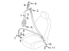 RESTRAINT SYSTEMS. FRONT SEAT BELTS.