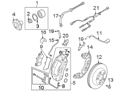 FRONT SUSPENSION. BRAKE COMPONENTS.