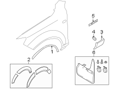 FENDER. EXTERIOR TRIM.