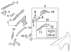 FENDER. STRUCTURAL COMPONENTS & RAILS.