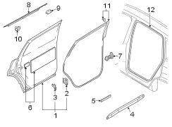 REAR DOOR. DOOR & COMPONENTS.