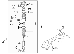 REAR SUSPENSION. SHOCKS & COMPONENTS.