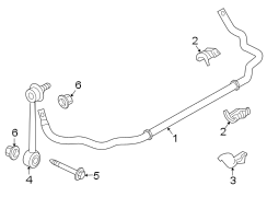 REAR SUSPENSION. STABILIZER BAR & COMPONENTS.