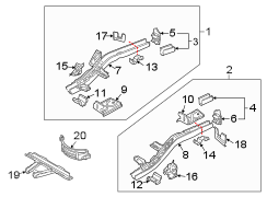 REAR BODY & FLOOR. RAILS & COMPONENTS.