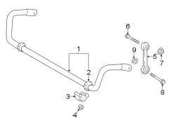 FRONT SUSPENSION. STABILIZER BAR & COMPONENTS.