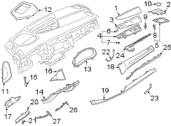 Instrument panel components.