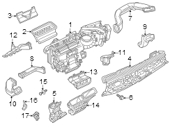 Instrument panel. Ducts. (1/1)