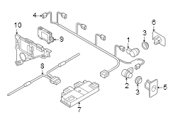 Rear bumper. Electrical components. (1/1)