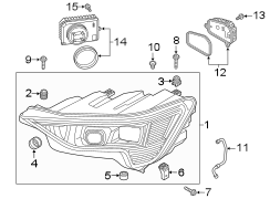 FRONT LAMPS. HEADLAMP COMPONENTS.