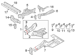 Fender. Structural components & rails.