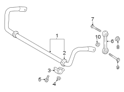 FRONT SUSPENSION. STABILIZER BAR & COMPONENTS.