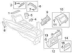 Console Trim Panel (Rear, Upper, Lower)