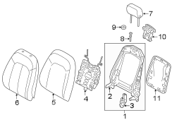 SEATS & TRACKS. FRONT SEAT COMPONENTS.