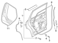 REAR DOOR. DOOR & COMPONENTS.