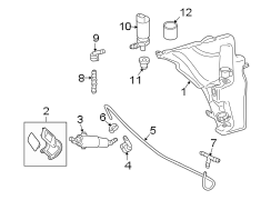 FRONT LAMPS. WASHER COMPONENTS.