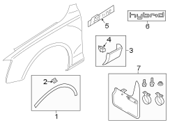 FENDER. EXTERIOR TRIM.