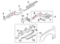 FENDER. STRUCTURAL COMPONENTS & RAILS.