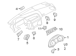 INSTRUMENT PANEL. CLUSTER & SWITCHES.