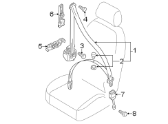 RESTRAINT SYSTEMS. FRONT SEAT BELTS.