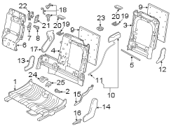 SEATS & TRACKS. REAR SEAT COMPONENTS.