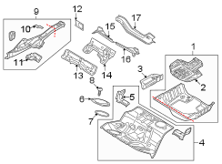 REAR BODY & FLOOR. FLOOR & RAILS.