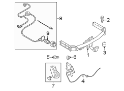 REAR BUMPER. TRAILER HITCH COMPONENTS.