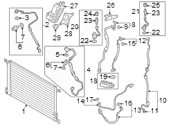 Hose. Line. (Front). A/C Refrigerant Liquid.