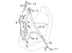 Seat belt ASSEMBLY. Part has related.