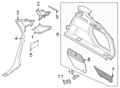 Quarter panel. Interior trim. (1/1)