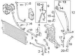 Air conditioner & heater. Hoses & lines.