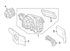 Air conditioner & heater. Blower motor & fan.