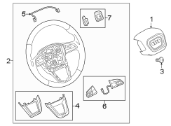 Steering wheel & trim.